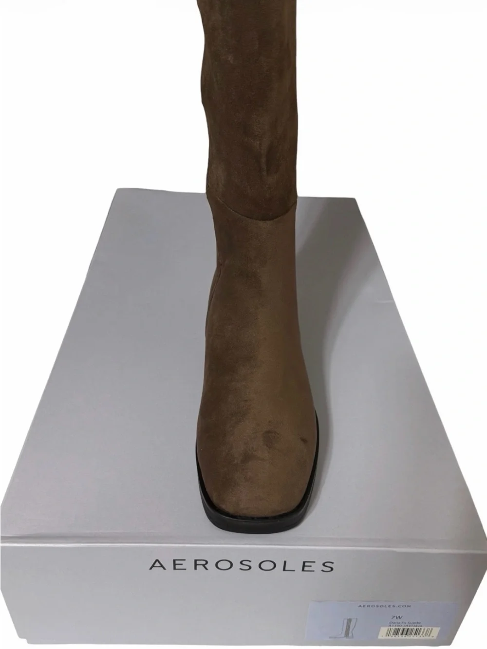 Aerosoles Suede Knee-High Boots - Brown 7Wide | New